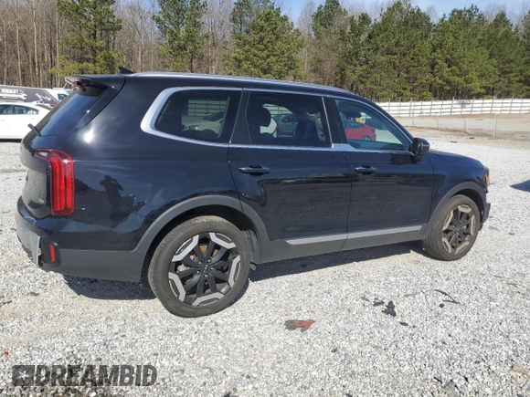 2023 Kia Telluride S with VIN 5XYP6DGC5PG354220, listed as a Copart auction lot 49567635 with 25,571 mi miles and Salvage Title. Bid and sale history available at DreamBid. Image 3.