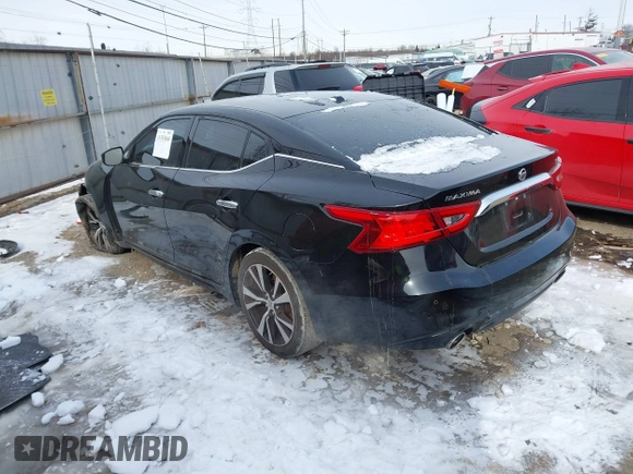 2018 Nissan Maxima SV with VIN 1N4AA6AP5JC384119, listed as a IAAI auction lot 41353069 with 97,136 mi miles. Bid and sale history available at carsss.com. Image 3.