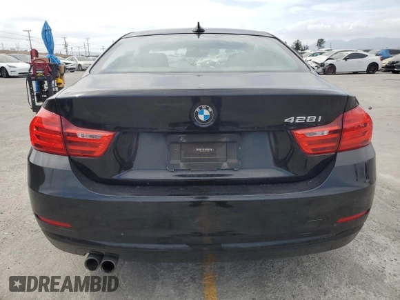 2014 BMW 4 Series 428i with VIN WBA3N7C55EF719986, listed as a Copart auction lot 56692685 with 74,377 mi miles and Salvage title. Bid and sale history available at DreamBid. Image 6.