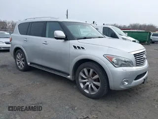2013 Infiniti QX56 with VIN JN8AZ2NE4D9060217, listed as a IAAI auction lot 41622879 with 212,000 mi miles and . Bid and sale history available at DreamBid. Image 1.