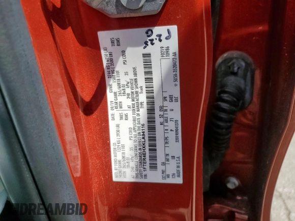 2019 Ford Ranger XL with VIN 1FTER4EHXKLA94116, listed as a Copart auction lot 61057795 with 88,217 mi miles and Clean title. Bid and sale history available at DreamBid. Image 12.