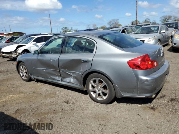 2006 Infiniti G35 with VIN JNKCV51E66M505949, listed as a Copart auction lot 46872725 with 150,243 mi miles and Salvage Title. Bid and sale history available at DreamBid. Image 2.