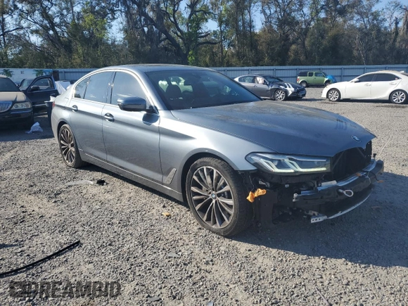 2021 BMW 5 Series 530i with VIN WBA53BH06MWX21033, listed as a Copart auction lot 47253455 with 47,635 mi miles and Salvage title. Bid and sale history available at DreamBid. Image 4.