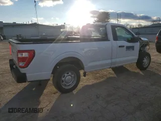 2023 Ford F-150 XL with VIN 1FTMF1C59PKE40505, listed as a Copart auction lot 87022404 with Not Provided miles and Salvage Title. Bid and sale history available at carsss.com. Image 3.