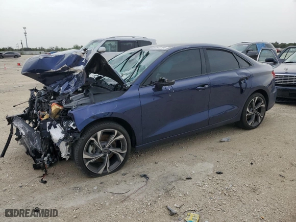 2022 Audi A3 Premium with VIN WAUGUDGY0NA100281, listed as a Copart auction lot 62507294 with 0 miles and Salvage Title. Bid and sale history available at carsss.com. Image 1.