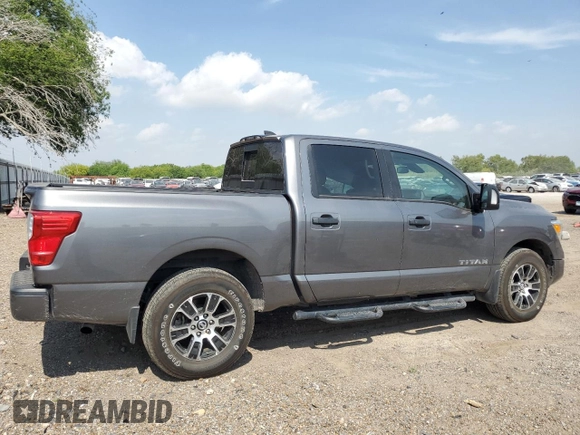 2022 Nissan Titan SV with VIN 1N6AA1ED1NN103079, listed as a Copart auction lot 53659185 with 51,955 mi miles and Salvage title. Bid and sale history available at DreamBid. Image 3.