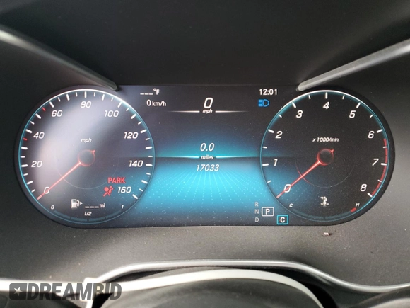 2023 Mercedes-Benz C 300 with VIN W1KWK8DB4PG126089, listed as a Copart auction lot 87676775 with 17,033 mi miles and Non Repairable. Bid and sale history available at DreamBid. Image 9.
