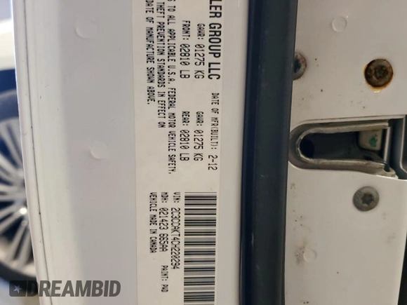 2012 Chrysler 300 C with VIN 2C3CCAKT4CH220294, listed as a Copart auction lot 77615204 with 83,852 mi miles and Clean Title. Bid and sale history available at DreamBid. Image 12.