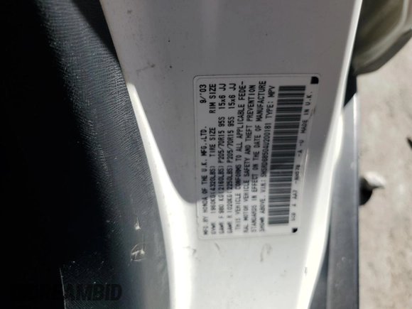 2004 Honda CR-V LX with VIN SHSRD68504U200181, listed as a Copart auction lot 75109894 with 314,800 mi miles and Clean Title. Bid and sale history available at DreamBid. Image 13.