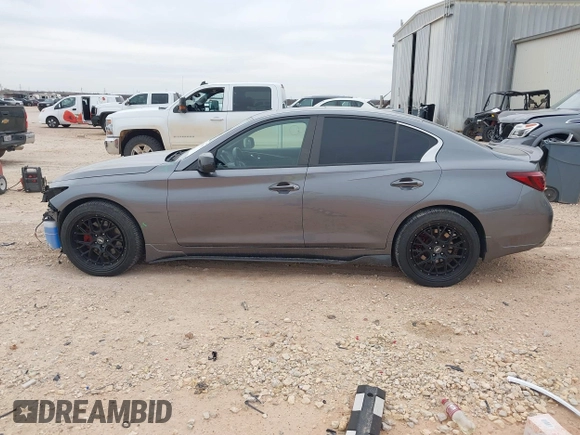 2018 Infiniti Q50 3.0t LUXE with VIN JN1EV7AR7JM432434, listed as a IAAI auction lot 41794112 with 48,666 mi miles. Bid and sale history available at carsss.com. Image 14.
