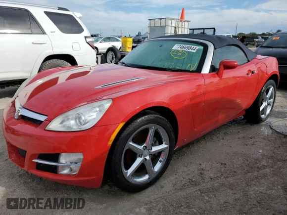 2009 Saturn Sky z VIN 1G8MN35B79Y103875, wystawiony jako Copart lot #74669844 z przebiegiem Nie podano mil oraz Szkody całkowita. Historia ofert i sprzedaży dostępna na DreamBid. Obrazek 1.