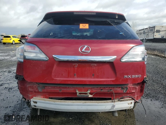2011 Lexus RX 350 with VIN JTJZK1BA6B2411209, listed as a Copart auction lot 50986825 with Not provided miles and Non repairable. Bid and sale history available at DreamBid. Image 6.
