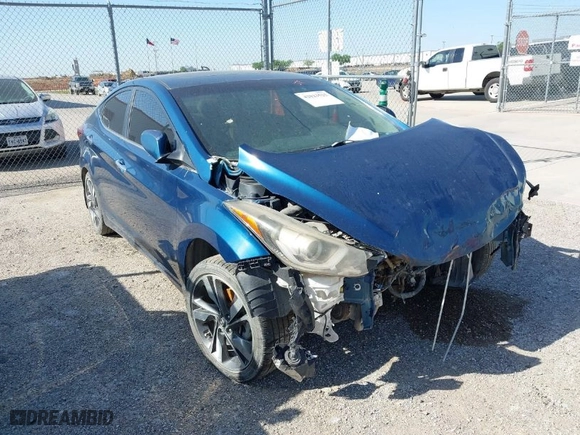 2014 Hyundai Elantra SE with VIN KMHDH4AEXEU122503, listed as a IAAI auction lot 42023525 with 1 mi miles. Bid and sale history available at carsss.com. Image 1.