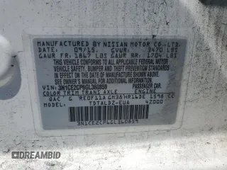 2016 Nissan Note S with VIN 3N1CE2CP6GL360859, listed as a Copart auction lot 59461605 with 117,910 mi miles and Salvage title. Bid and sale history available at DreamBid. Image 12.