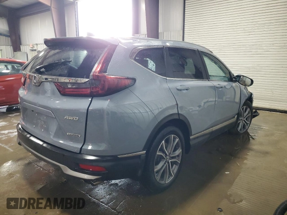 2022 Honda CR-V Touring with VIN 7FARW2H9XNE053919, listed as a Copart auction lot 46124805 with 9,394 mi miles and Salvage Title. Bid and sale history available at carsss.com. Image 3.