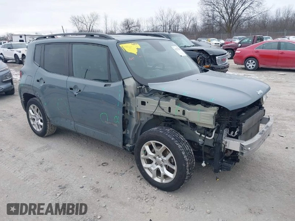 2018 Jeep Renegade Latitude with VIN ZACCJABB6JPJ06962, listed as a IAAI auction lot 41277869 with 87,915 mi miles. Bid and sale history available at carsss.com. Image 1.