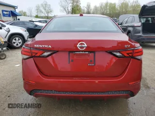 2021 Nissan Sentra SV with VIN 3N1AB8CV8MY312716, listed as a Copart auction lot 53187875 with 10,166 mi miles and Salvage Title. Bid and sale history available at carsss.com. Image 6.