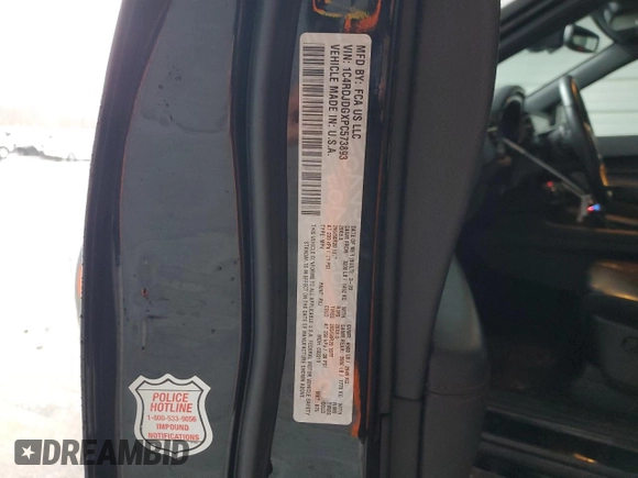 2023 Dodge Durango GT Plus с VIN 1C4RDJDGXPC573893, выставлен на аукционе Copart как лот 50260045 с пробегом 49 397 миль миль и Чистый • Clean title. История ставок и продаж доступна на DreamBid. Изображение 14.