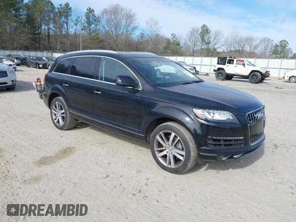 2013 Audi Q7 3.0T Premium Plus with VIN WA1LGAFE1DD002592, listed as a IAAI auction lot 41710303 with 160,696 mi miles. Bid and sale history available at carsss.com. Image 1.