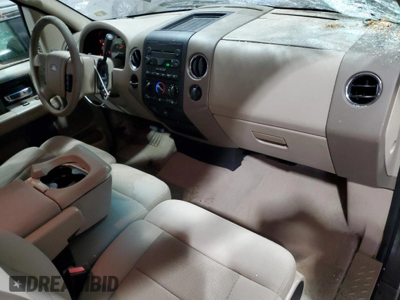 2005 Ford F-150 XL with VIN 1FTRF12W15KC15606, listed as a Copart auction lot 45539145 with 102,208 mi miles and Salvage Title. Bid and sale history available at carsss.com. Image 8.