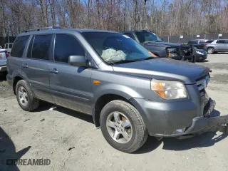 2007 Honda Pilot EX-L with VIN 5FNYF28697B022340, listed as a Copart auction lot 49336685 with 259,022 mi miles and Salvage Title. Bid and sale history available at carsss.com. Image 4.