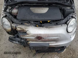 2014 FIAT 500e with VIN 3C3CFFGE0ET266858, listed as a Copart auction lot 43244475 with 33,580 mi miles and Salvage Title. Bid and sale history available at carsss.com. Image 11.