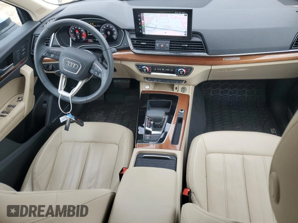 2021 Audi Q5 Premium Plus with VIN WA1BAAFY4M2011158, listed as a Copart auction lot 72142954 with 17,613 mi miles and Salvage Title. Bid and sale history available at carsss.com. Image 8.