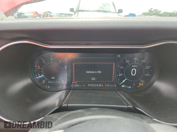 2020 Ford Mustang GT with VIN 1FA6P8CF2L5126720, listed as a Copart auction lot 59967165 with 111,345 mi miles and Salvage title. Bid and sale history available at DreamBid. Image 9.
