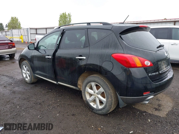 2009 Nissan Murano S with VIN JN8AZ18W49W121704, listed as a IAAI auction lot 42127624 with 191,697 mi miles. Bid and sale history available at carsss.com. Image 3.