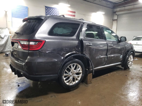 2015 Dodge Durango Citadel with VIN 1C4RDJEG9FC715745, listed as a Copart auction lot 45714815 with 180,863 mi miles and Salvage Title. Bid and sale history available at carsss.com. Image 3.