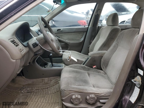 2000 Honda Civic LX with VIN 1HGEJ6676YL058099, listed as a Copart auction lot 51140985 with 151,831 mi miles and Salvage Title. Bid and sale history available at carsss.com. Image 7.