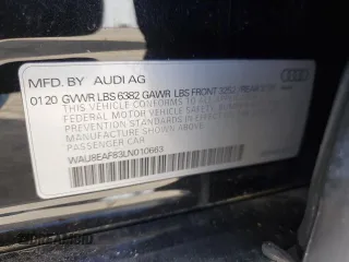 2020 Audi A8 L with VIN WAU8EAF83LN010663, listed as a Copart auction lot 49933994 with 35,756 mi miles. Bid and sale history available at carsss.com. Image 12.