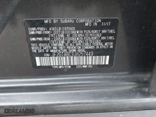 2018 Subaru Crosstrek Premium with VIN JF2GTABC3JH257449, listed as a IAAI auction lot 41999467 with 104,481 mi miles. Bid and sale history available at carsss.com. Image 9.