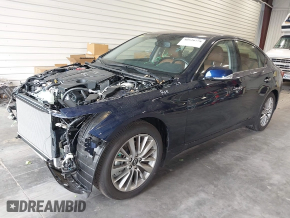 2024 Infiniti Q50 Luxe with VIN JN1EV7BR9RM631852, listed as a IAAI auction lot 40528778 with 2,862 mi miles and . Bid and sale history available at DreamBid. Image 19.
