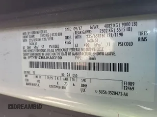 2018 Ford Transit with VIN 1FTYR1ZM8JKA03190, listed as a IAAI auction lot 42185689 with 198,628 mi miles. Bid and sale history available at carsss.com. Image 1.
