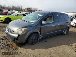 2007 Nissan Quest with VIN 5N1BV28U37N138427, listed as a Copart auction lot 50550615 with 185,875 mi miles and Salvage Title. Bid and sale history available at carsss.com. Image 1.