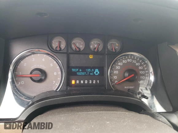 2009 Ford F-150 XL with VIN 1FTRW12809FA24596, listed as a Copart auction lot 43054685 with 102,507 mi miles and Salvage Title. Bid and sale history available at carsss.com. Image 9.