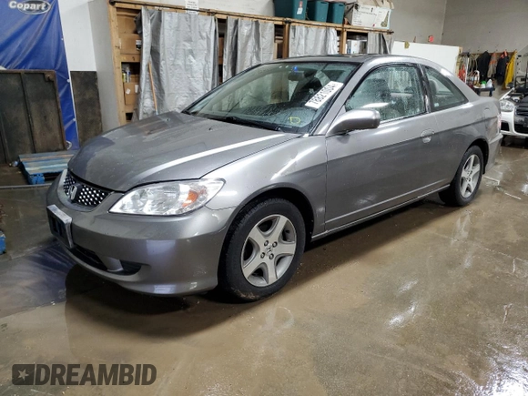 2005 Honda Civic EX with VIN 1HGEM21995L029717, listed as a Copart auction lot 78821004 with 157,857 mi miles and Salvage Title. Bid and sale history available at carsss.com. Image 1.