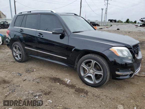 2013 Mercedes-Benz GLK 250 with VIN WDCGG0EB0DG111658, listed as a Copart auction lot 60123164 with 109,096 mi miles and Salvage Title. Bid and sale history available at DreamBid. Image 4.