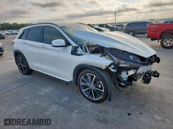 2023 Infiniti QX50 Sport with VIN 3PCAJ5FA4PF113685, listed as a Copart auction lot 60802325 with 48,799 mi miles and Clean title. Bid and sale history available at DreamBid. Image 4.