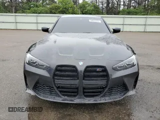 2024 BMW M3 Competition xDrive with VIN WBS43AY0XRFT17144, listed as a Copart auction lot 60822865 with 34,710 mi miles and Salvage title. Bid and sale history available at DreamBid. Image 5.