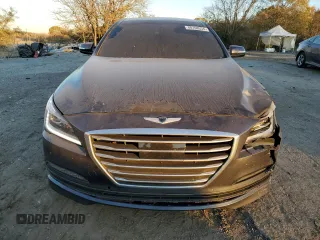 2017 Genesis G80 Ultimate with VIN KMHGN4JFXHU180517, listed as a Copart auction lot 80108534 with 88,874 mi miles and Salvage Title. Bid and sale history available at DreamBid. Image 5.