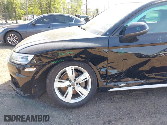 2018 Audi Q5 Premium with VIN WA1ANAFY4J2003668, listed as a IAAI auction lot 42167687 with 140,548 mi miles and . Bid and sale history available at DreamBid. Image 6.