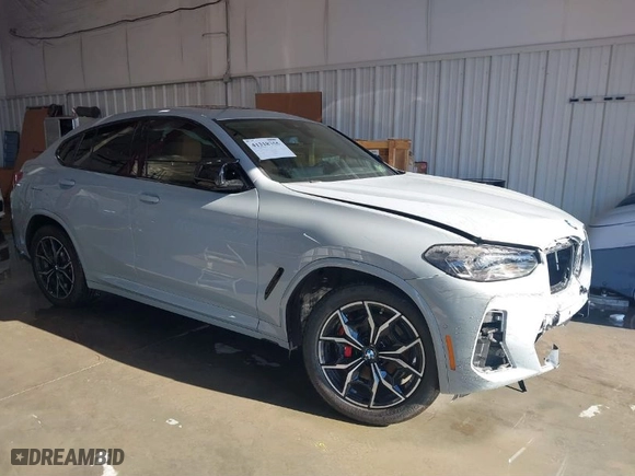 2023 BMW X4 M40i with VIN 5UX43DT03P9R26280, listed as a IAAI auction lot 41318355 with 21,587 mi miles. Bid and sale history available at carsss.com. Image 13.