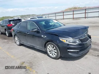 2018 Kia Optima LX with VIN 5XXGT4L35JG258291, listed as a IAAI auction lot 42207056 with 123,476 mi miles and . Bid and sale history available at DreamBid. Image 1.