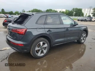 2025 Audi Q5 Premium Plus with VIN WA1BBAFY6S2009213, listed as a Copart auction lot 62832425 with 6,053 mi miles and Salvage title. Bid and sale history available at DreamBid. Image 3.
