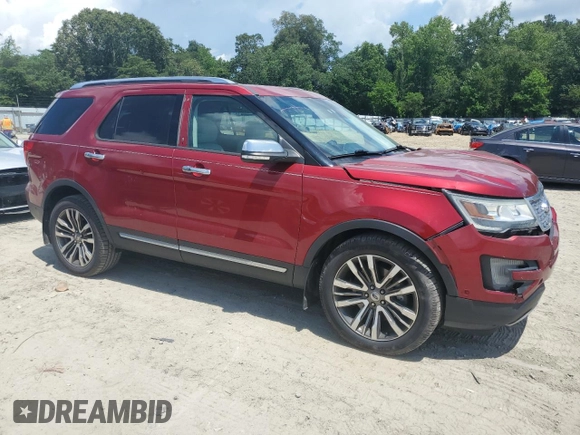 2016 Ford Explorer Platinum with VIN 1FM5K8HTXGGB49137, listed as a Copart auction lot 60952975 with 95,555 mi miles and Salvage title. Bid and sale history available at DreamBid. Image 4.