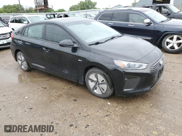 2019 Hyundai Ioniq Blue with VIN KMHC65LC7KU137684, listed as a Copart auction lot 58597025 with 53,010 mi miles and Salvage title. Bid and sale history available at DreamBid. Image 4.
