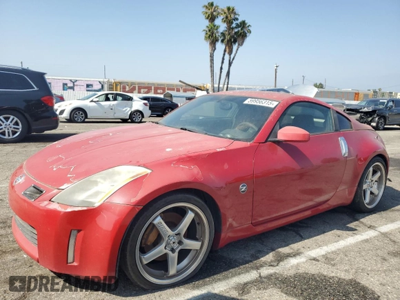 2003 Nissan 350Z Performance z VIN JN1AZ34D63T118262, wystawiony jako Copart lot #59956315 z przebiegiem Nie podano mil oraz Czysty tytuł • Clean title. Historia ofert i sprzedaży dostępna na DreamBid. Obrazek 1.
