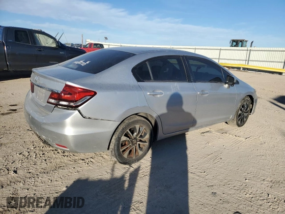 2015 Honda Civic EX with VIN 19XFB2F85FE098178, listed as a Copart auction lot 42616865 with 184,857 mi miles and Salvage Title. Bid and sale history available at carsss.com. Image 3.